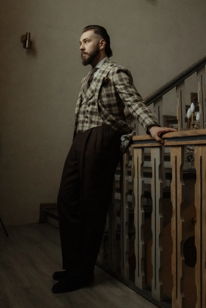 garnitur-meski-slubny-boho-rustykalny-brazowy-bezowy-krata9